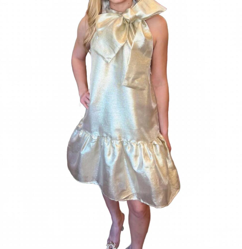 NEW J.MARIE women's kristi dress in gold